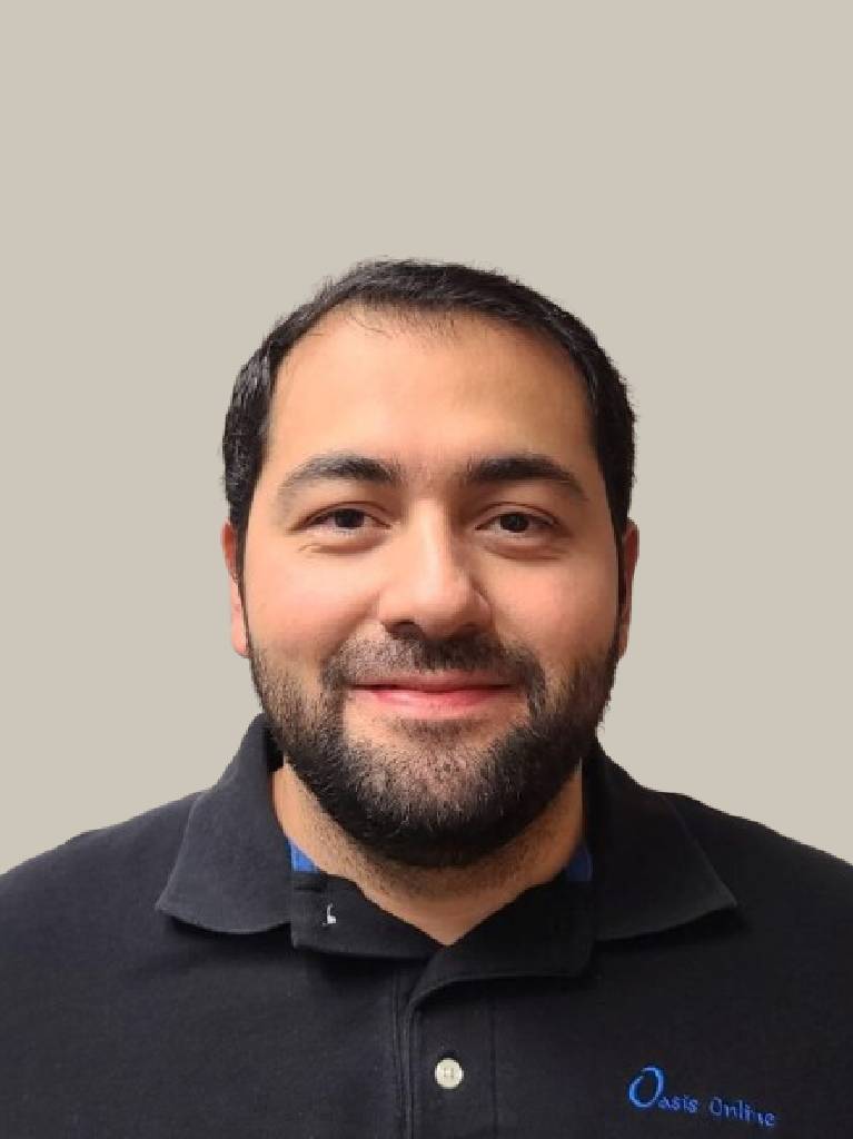 Portrait of a smiling man with trimmed beard